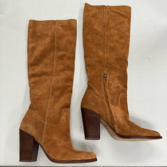 Dolce Vita Tan Heeled Boots - Picture 1 of 7